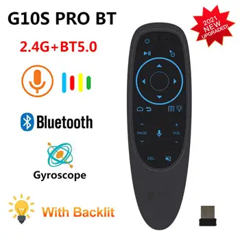G10S Pro Hang Távirányító 2.4 G & Bluetooth Vezeték nélküli Légi Egér Giroszkóp IR Tanulás Android Tv Box HK1 H96 Max X96 Mini