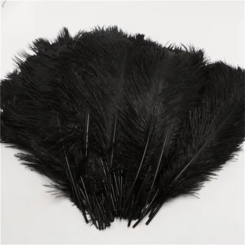 50 db 15-20cm fekete kiváló minőségű, gyönyörű nagy libatoll a kézműves kalapok, hogy szépíteni virágcsokrot anyag ac