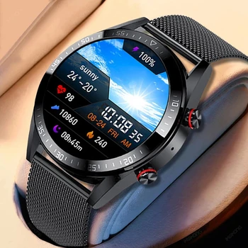 Új Üzleti Intelligens Karóra Férfi Nő Többfunkciós Bluetooth Hívás Zene Smartwatch Sport Fitness Karkötő IOS, Android Órák