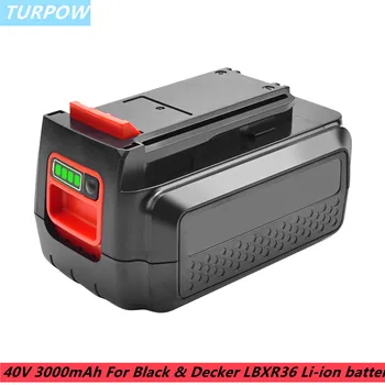 Turpow A Black & Decker LBXR36 40V eszköz akkumulátor BLACK & DECKER BL1336L BL2036 BL2036L akkumulátor TC220 NST1118