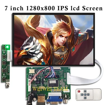 7 inch Raspberry Pi 3 IPS LCD kijelző 1280X800 39PIN N070ICG-LD1 VGA-AV-TTL Vezérlő Testület Pcduino Banán Pi 16:10 Kijelző