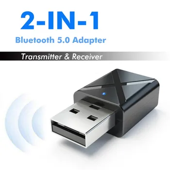 2 az 1-ben USB-Bluetooth Adó-Vevő 5.0 Vezeték nélküli Audio Sztereó adapter Adapter a TV-készülék PC Bluetooth Hangszóró Fejhallgató