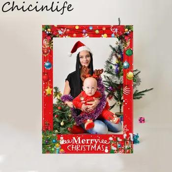Chicinlife 1db Boldog Karácsonyt Fotó Kellékek Keret szilveszter Felnőtt Gyerekek Szívességet Xmas Fél Photobooth Booth Kellékek Supplie