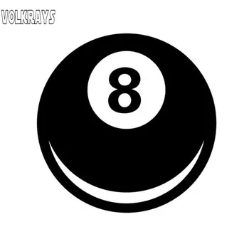 Volkrays Vicces Dekorációs Matricák 8 Ball Magic 8 Labda, Autó Matrica, Autó Stílus Vízálló Naptej Matrica Fekete/Ezüst,10cm*10cm