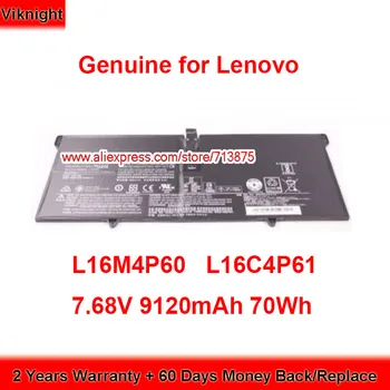 Valódi L16M4P60 Akkumulátor 5B10N01565 a Lenovo Yoga 131KB 6 Pro-13IKB 920 920-13IKB-80Y7 7.68 V 9120mAh 70Wh