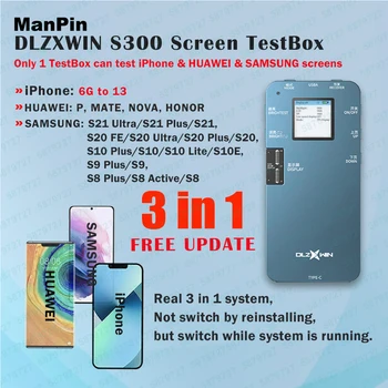 3in1 S300 LCD Képernyő Teszter Doboz iPhone Samsung Huawei 12 Mini Pro 13 11 MAX XS 8 7 6 6 3D Érintse meg a Tesztelés Igaz Hang Javítás
