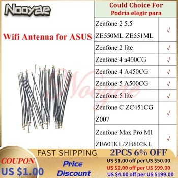 Új Wifi Antenna Csatlakozó Jel Flex Kábel Asus Zenfone 2 ZE550ML Lite 4 A400CG A450CG 5 A500CG Lite C Max Pro M1 6