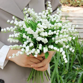 mesterséges fehér virágok, lakberendezési liliom hamis mini babysbreath virágok kis gypsophila műanyag virág, esküvői kert