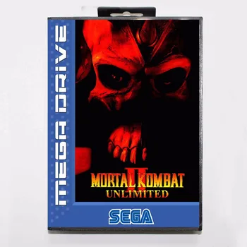 Mortal Kombat II Korlátlan 16 bit MD Játék Kártya Kiskereskedelmi Doboz Sega Megadrive/Genesis