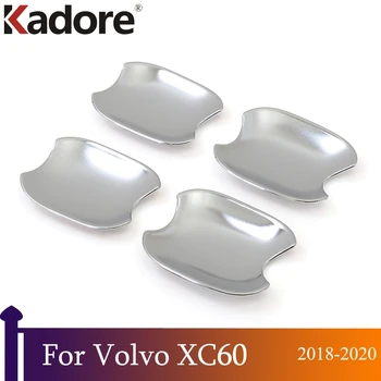 A Volvo XC60 XC 60 2018 2019 2020 Oldalon Kilincs Tál Fedelét, Trim Autó Matrica Stílus, Külső Króm Kiegészítők