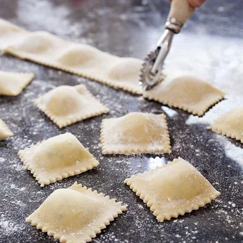Cukrász Nyomja meg a Penész Cookie cutter ravioli tészta eszközök Cokies Penész Ravioli Készítő Vágó Tér Kerek Pizza Vágó Kerék Eszközök