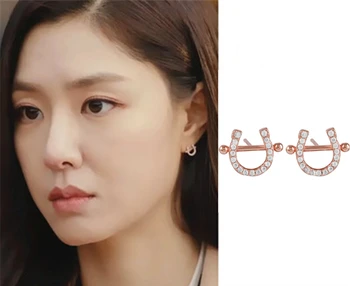 kényszerleszállás Koreai dráma TV-Seo Ji Hye 2021 új divat Fülbevaló sokoldalú Fülbevaló a nők, lányok