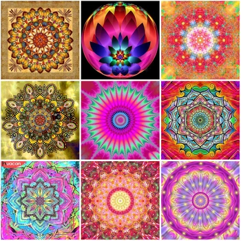 5D Gyémánt Festmény Mandala Virág DIY Teljes Négyzet, Kör Strassz Gyakorlat Kereszt-öltés Készletek Gyémánt Hímzés újévi Ajándék