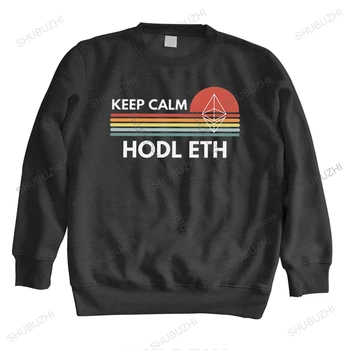 Nyugalom HODL Ethereum melegítőfelső Férfi Pamut kapucnis hosszú ujjú Crypto ETH pulóver Blokklánc Valuta Fizetőeszköz kapucnis felső