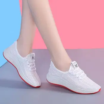 Nyári koreai Divat a Kis Fehér Cipő Összes mérkőzés Diák Szabadidős Sportok, Sétáló csúszásmentes Lélegző Vulkanizált Női Cipők