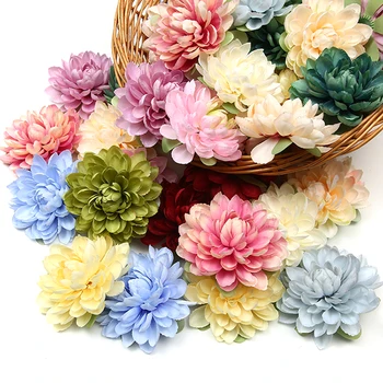 10DB 10cm Nagy Mesterséges Selyem Virág Koryoju Virág Fejét Esküvői lakberendezési DIY Virág Fal Ajándék Doboz Hamis Virágok