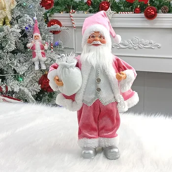 30cm Rózsaszín Álló Testtartás Ajándék Mikulás Baba Oranments Xmas Medálok Boldog Karácsonyi Dekoráció Az Otthoni Gyerekek Naviidad Ajándékok