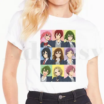 Horimiya Hori San Miyamura Kun Anime Rajzfilm Női T-shirt Rövid Ujjú Női Felsők Pólók Harajuku VintageT Ing