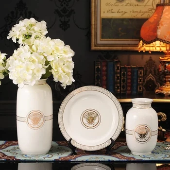 Luxus Európa Kerámia Váza, Lakberendezés, Kreatív Design Porcelán Díszítő Virág Váza Esküvői Dekoráció