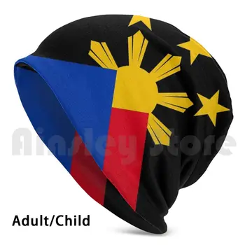 Fülöp-Szigeteki Zászló Táj Sapkák Pulóver Sapka Kényelmes Papemelroti Fülöp-Szigetek Philipines Phillipines