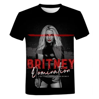 2021 Legújabb Énekesnő, Britney Spears 3D Nyomtatott póló Unisex Legnépszerűbb Hip-Hop Melegítőfelső Túlméretezett Rövid Sleelve Túlméretes Maximum