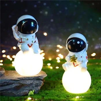 Fény Űrhajós Űrhajós Led-Es Éjszakai Fény Gyermek Beltéri Világítás Csillagos Ég Szoba Hálószoba Dekoráció Éjjeli Gyanta Lámpa Hangulat
