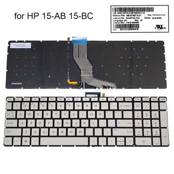 Angol laptop billentyűzet háttérvilágítással HP pavilion 15-AB-15-EGY 15-AU 15-AK 15-AR-15-AQ 15-bk 15-bc 17-G 17-AB csere billentyűzetek