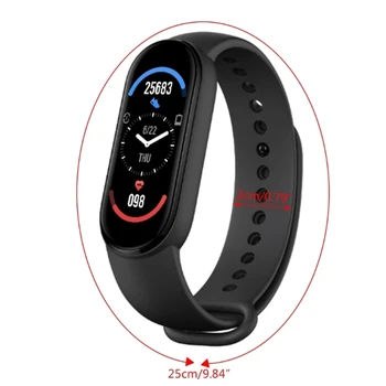 Eredeti M6-Os Intelligens Karóra Férfi Női Sport Karkötő Pulzusmérő Fitness Nyomkövető Bluetooth Smartwatch A Xiaomi Apple Android